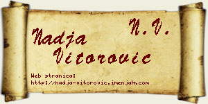 Nadja Vitorović vizit kartica